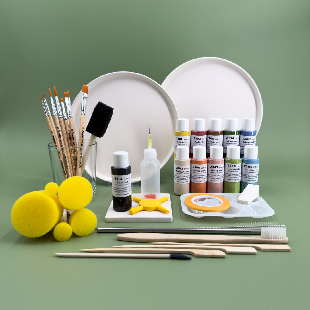Gartenlust Keramikmalbox – Teller Nordmeer