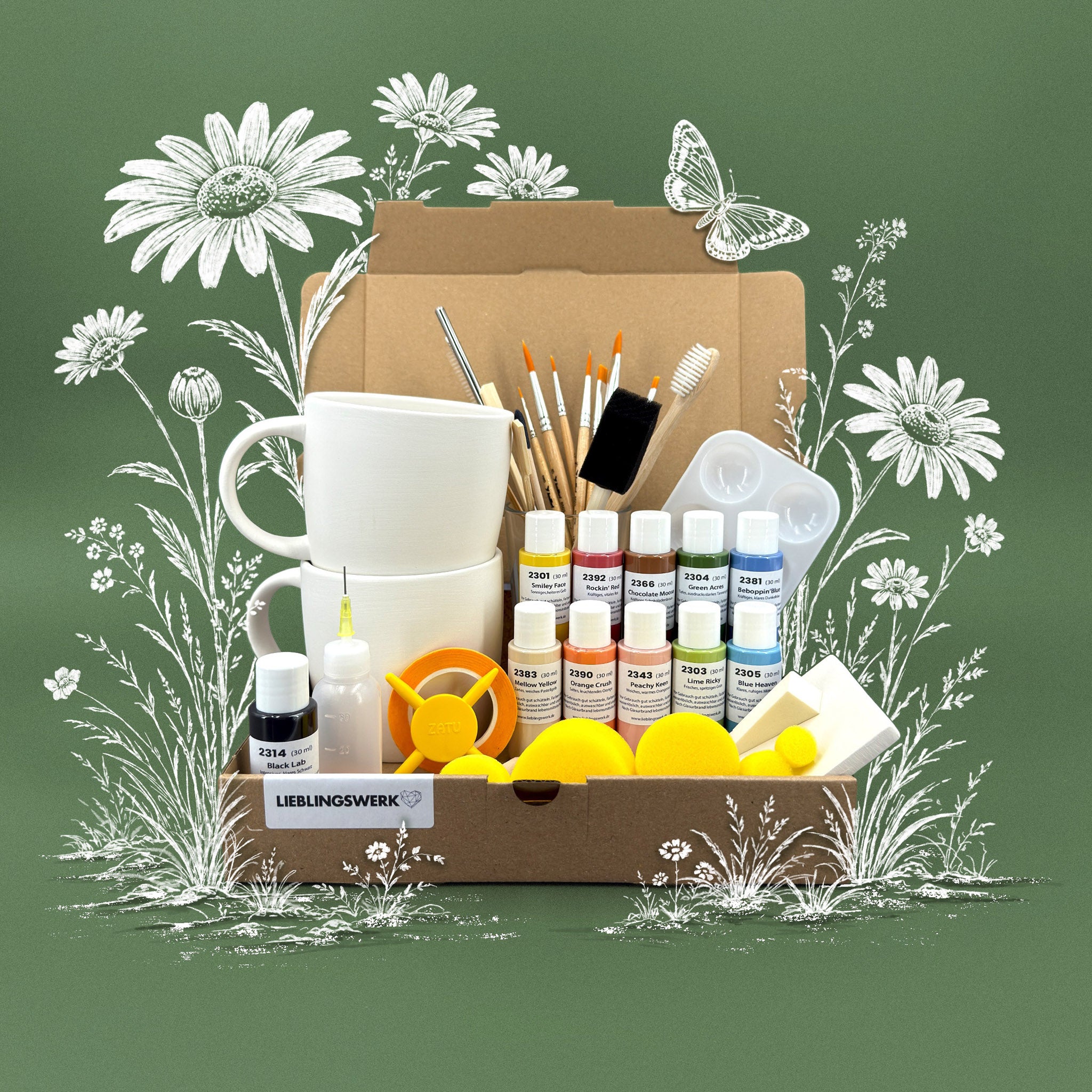 Gartenlust Keramikmalbox – Tasse Alltagsliebe