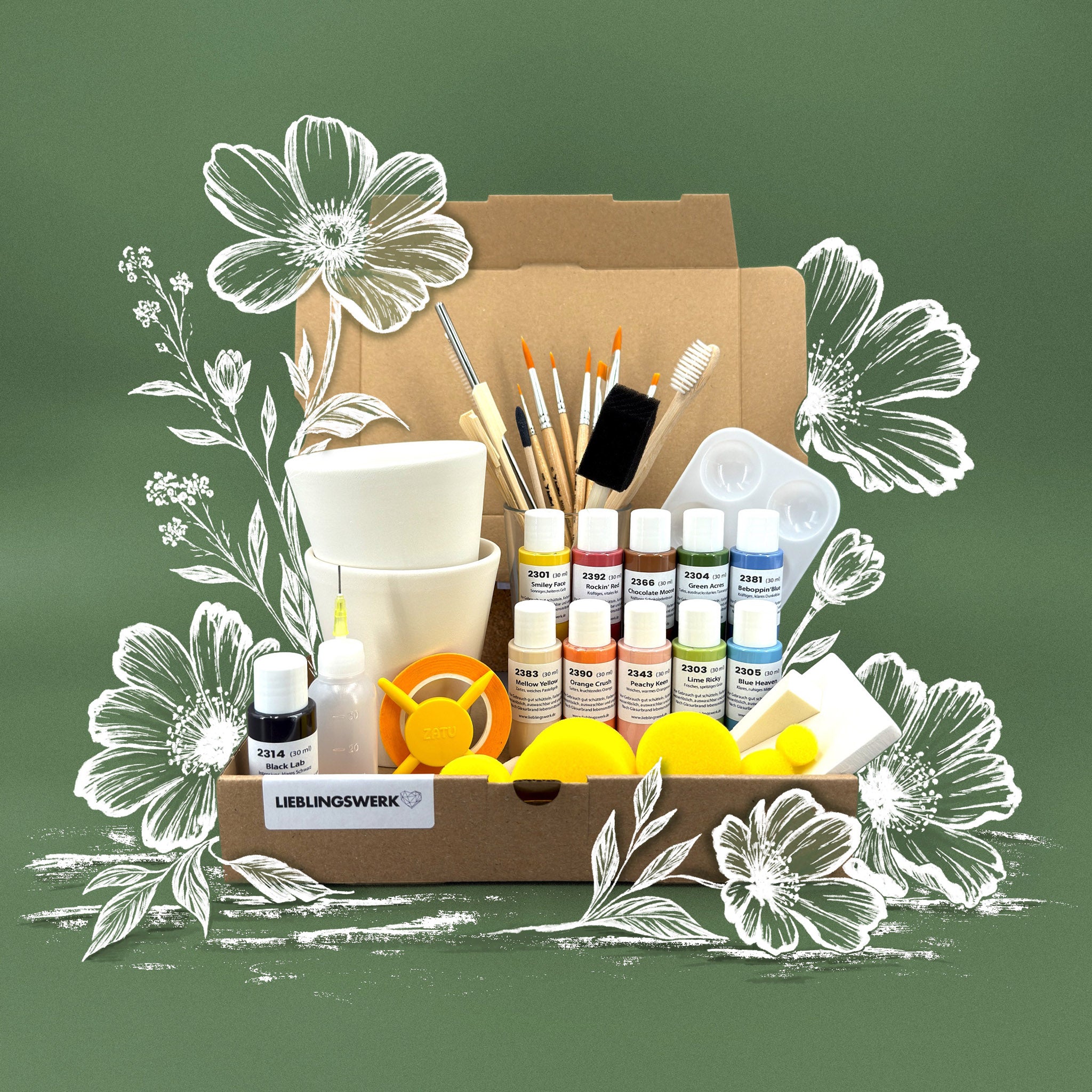 Gartenlust Keramikmalbox – Becher Einklang
