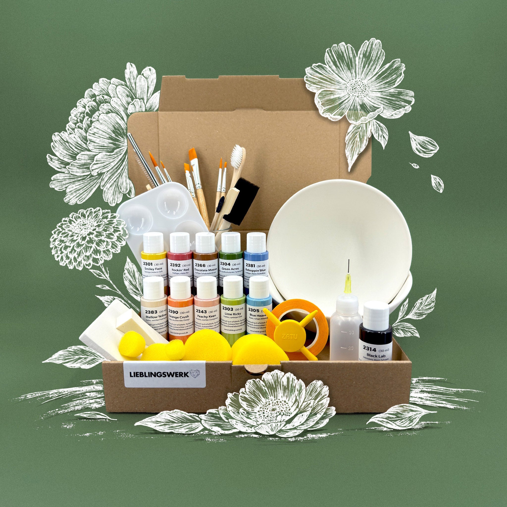Gartenlust Keramikmalbox – Schale Morgenfreude