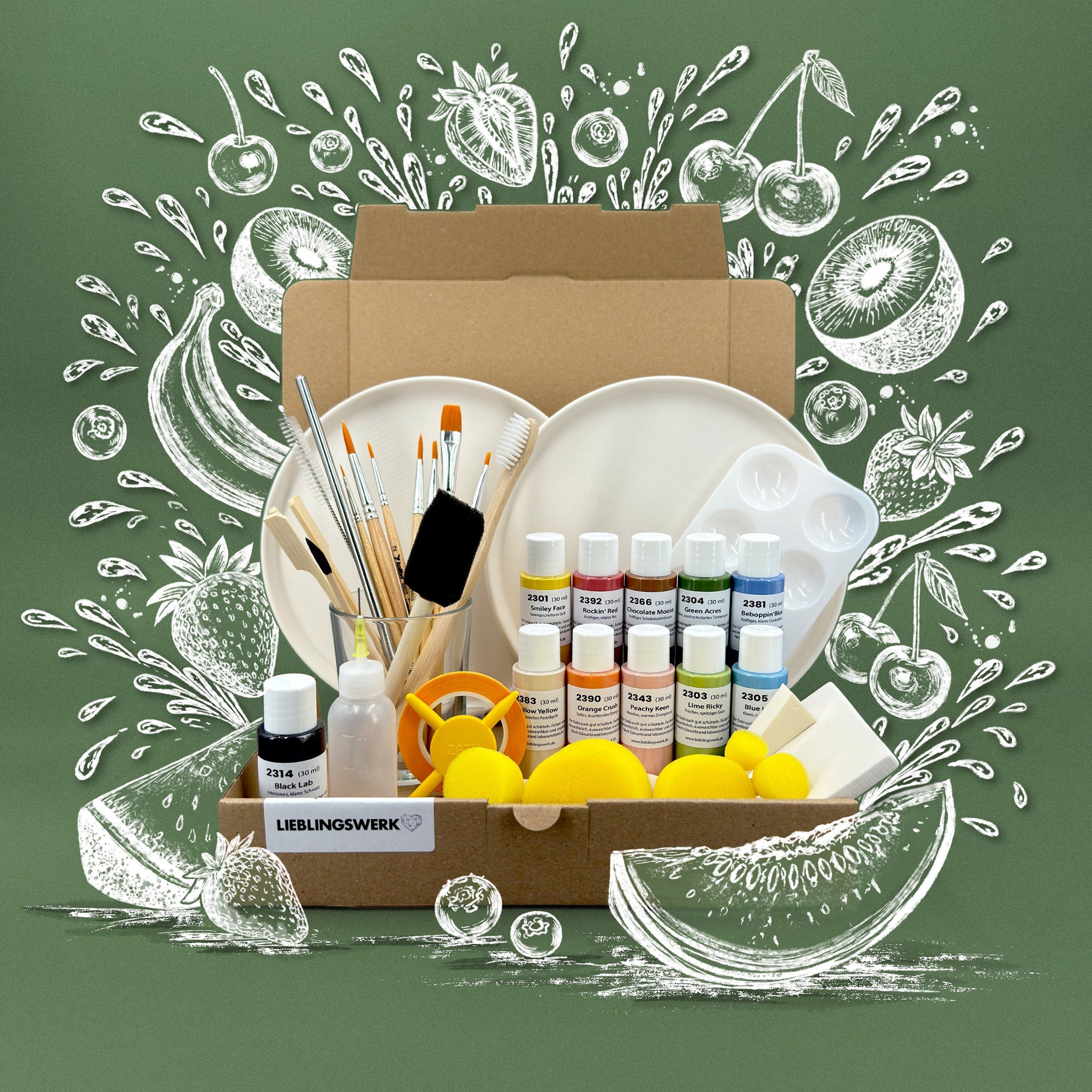 Gartenlust Keramikmalbox – Teller Nordmeer