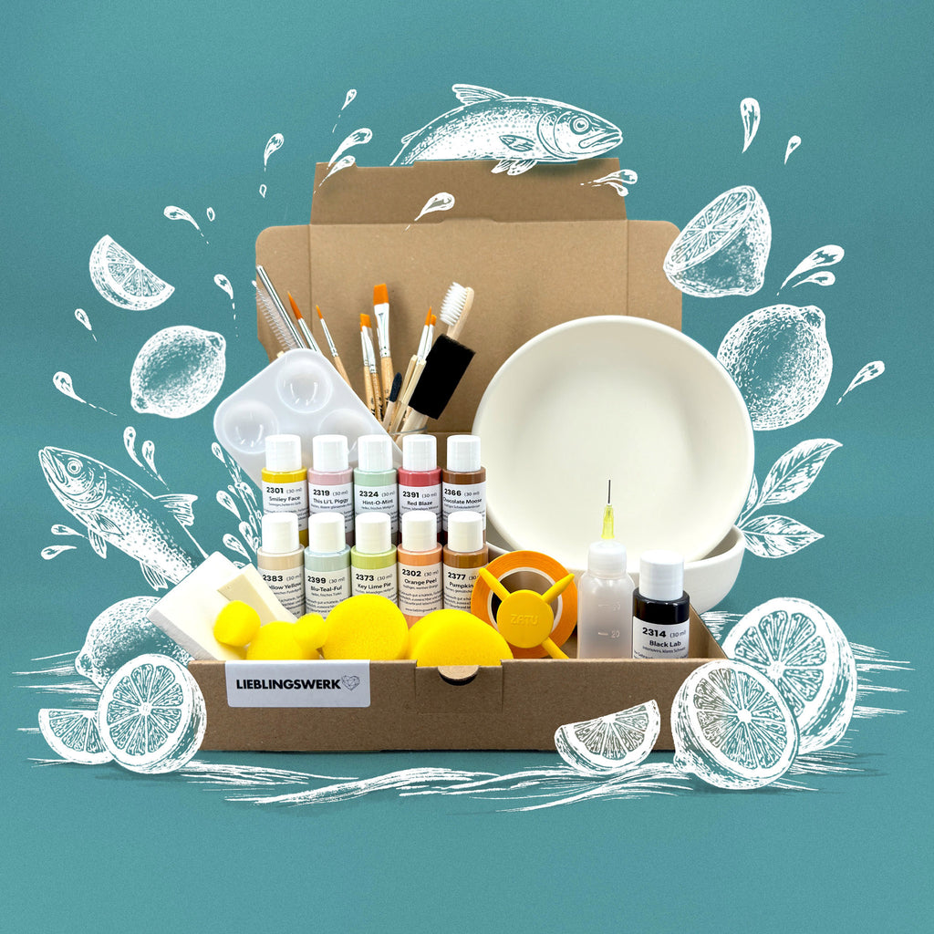 Sommerlaune Keramikmalbox – Schale Feinkost