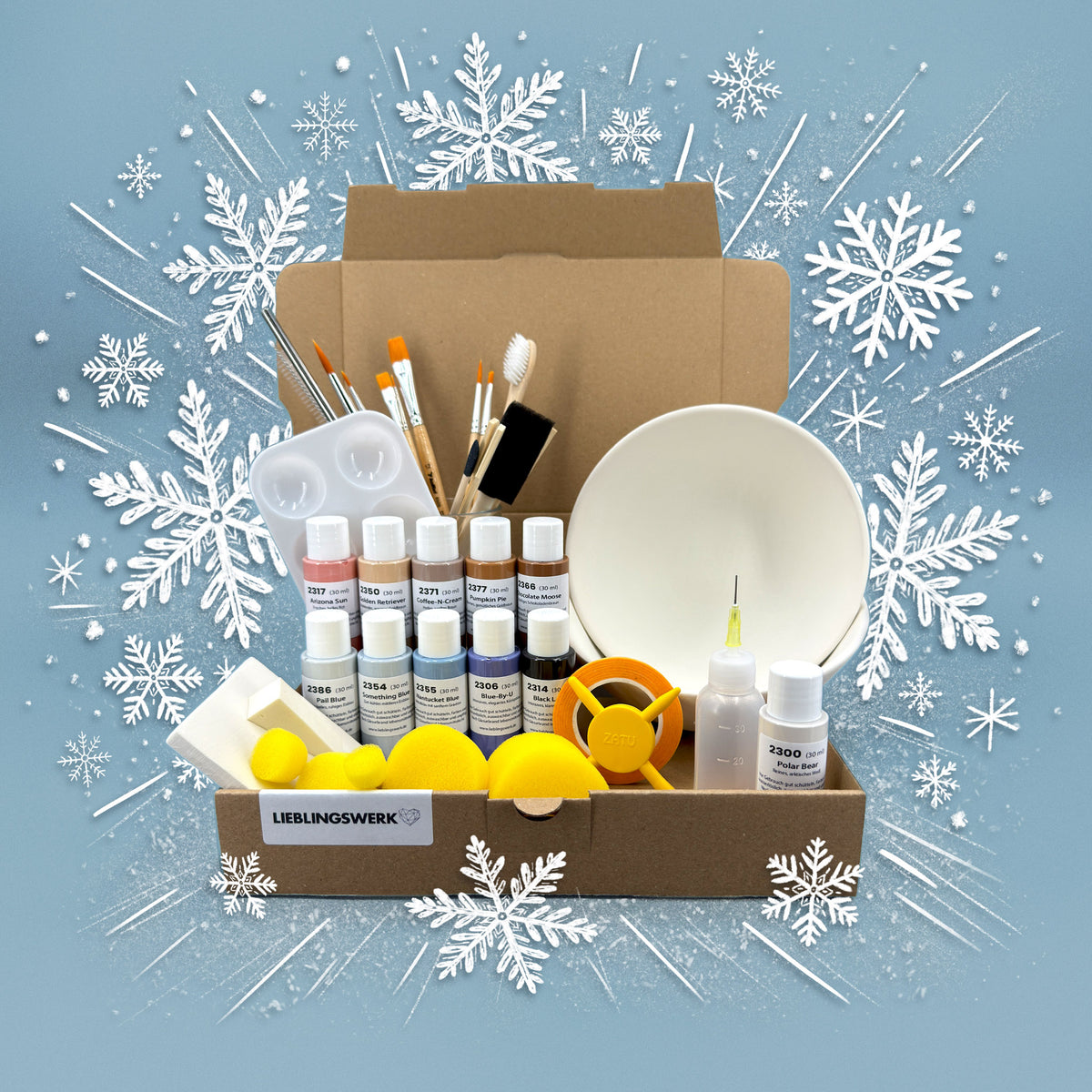 Winterzauber Keramikmalbox – Schale Morgenfreude
