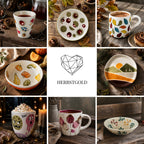 Herbstgold Keramikmalbox – Tasse Tagesheld