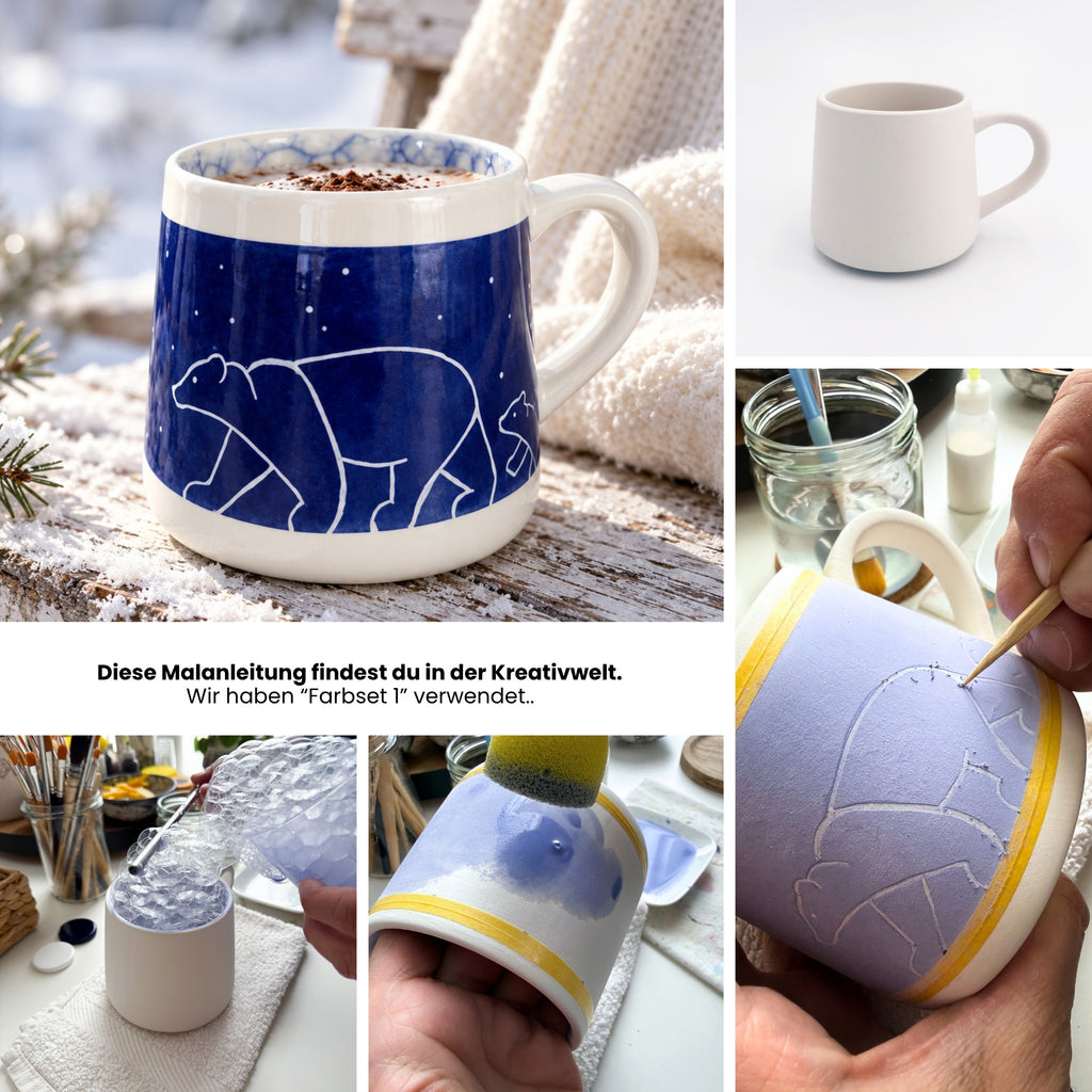 Winterzauber Keramikmalbox – Tasse Tagesheld