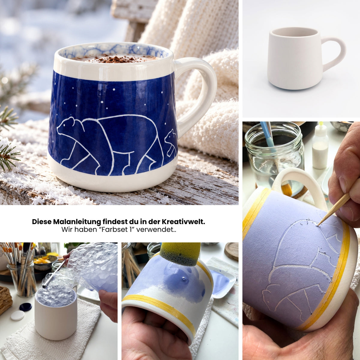 Winterzauber Keramikmalbox – Tasse Tagesheld