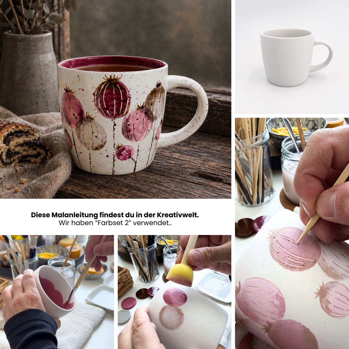 Herbstgold Keramikmalbox – Tasse Alltagsliebe