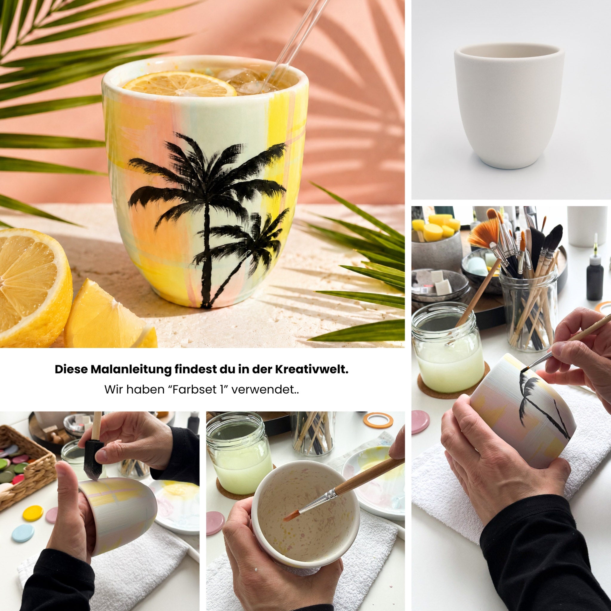 Sommerlaune Keramikmalbox – Becher Lichtblick